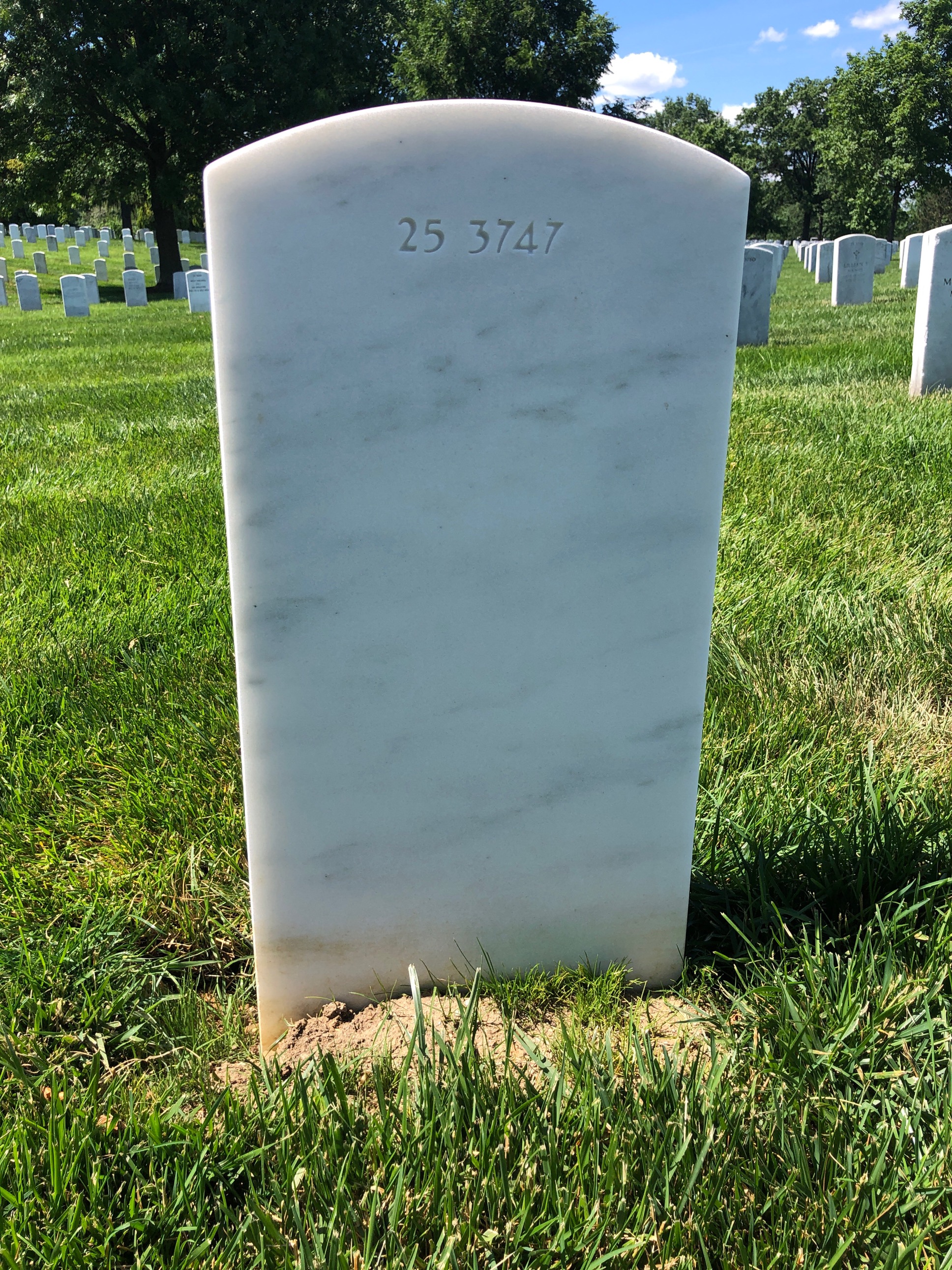 Back of headstone — Terry Patrick Waldenmaier