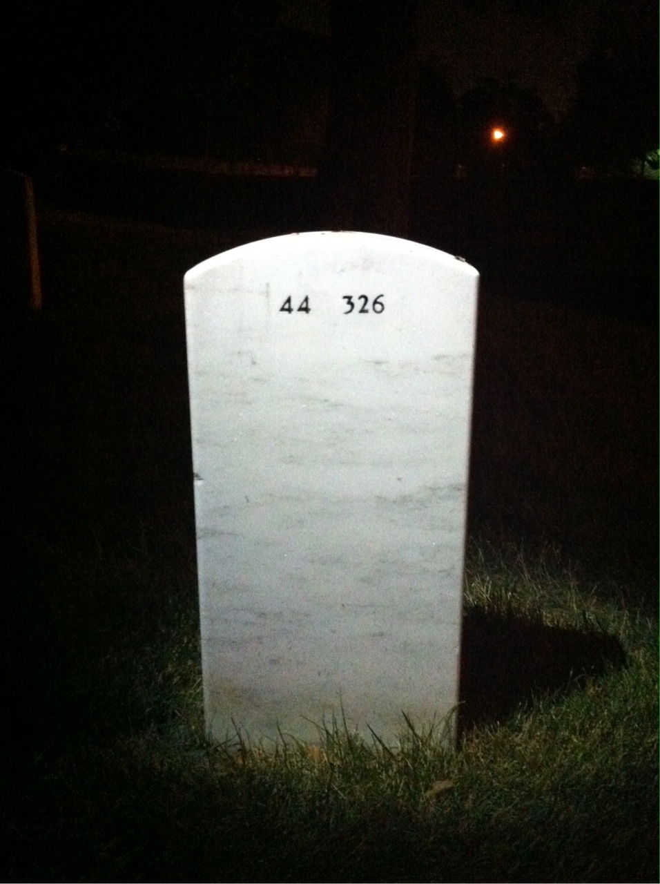 Back of headstone — Robert J Robinson