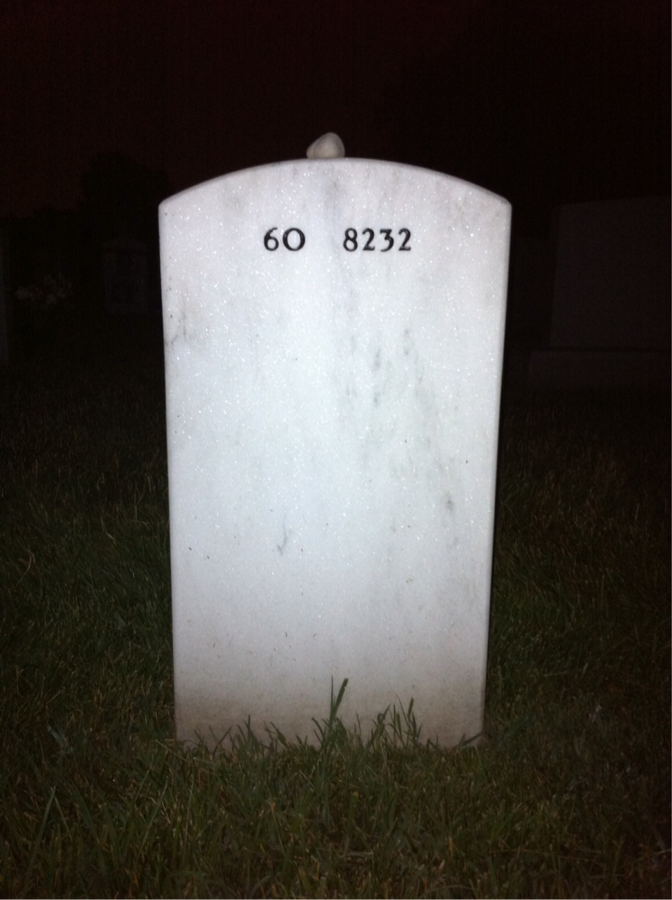 Back of headstone — Gary Harper