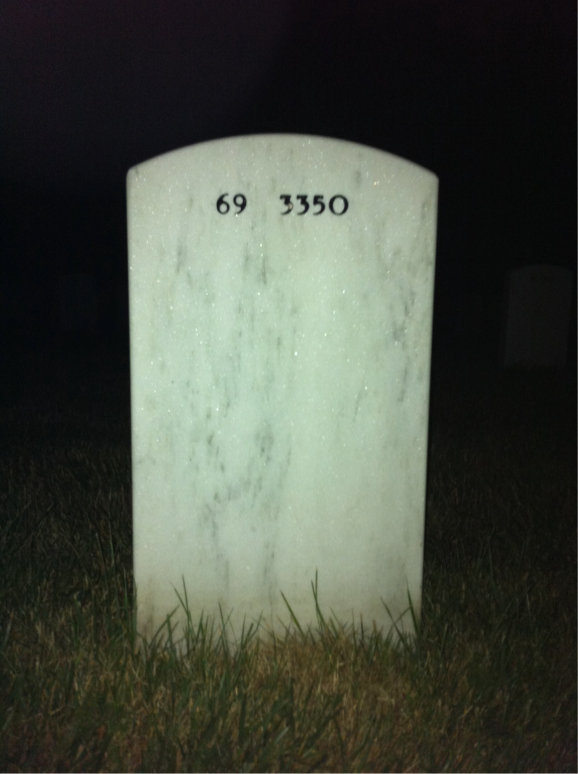 Back of headstone — Calvin Fraer