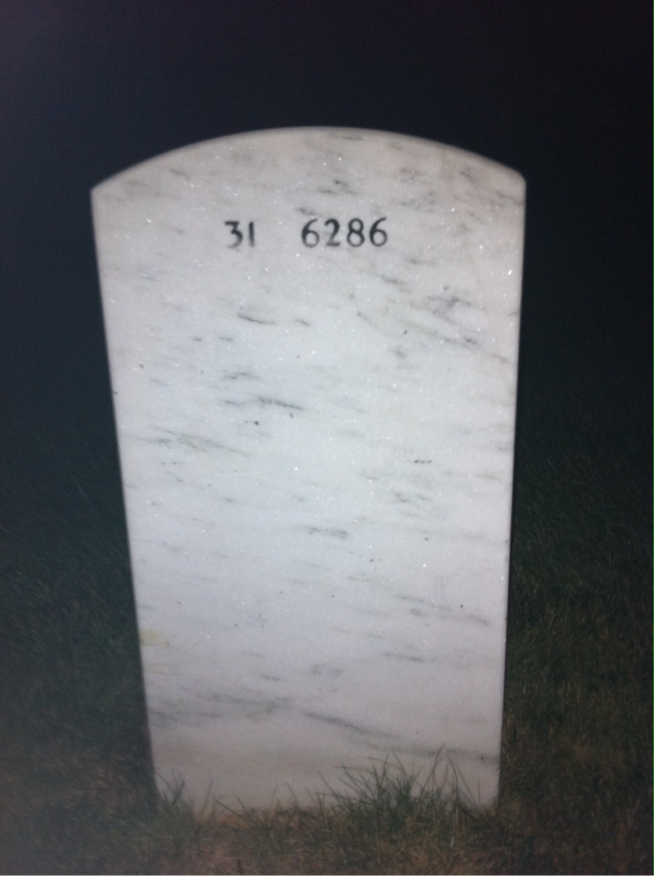 Back of headstone — Roy Miller