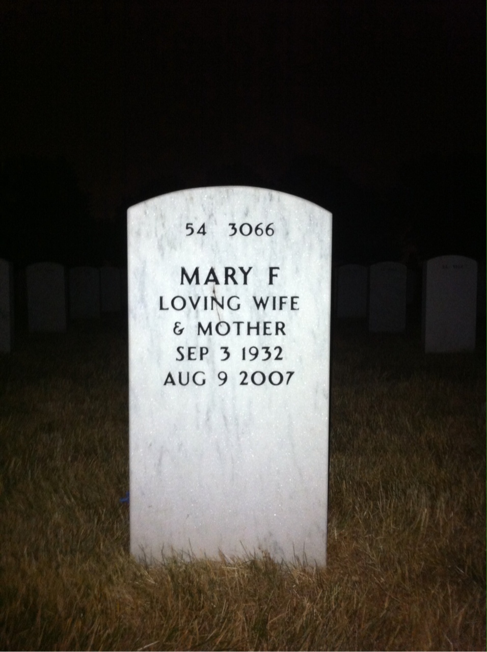Back of headstone — Homer Rutherford