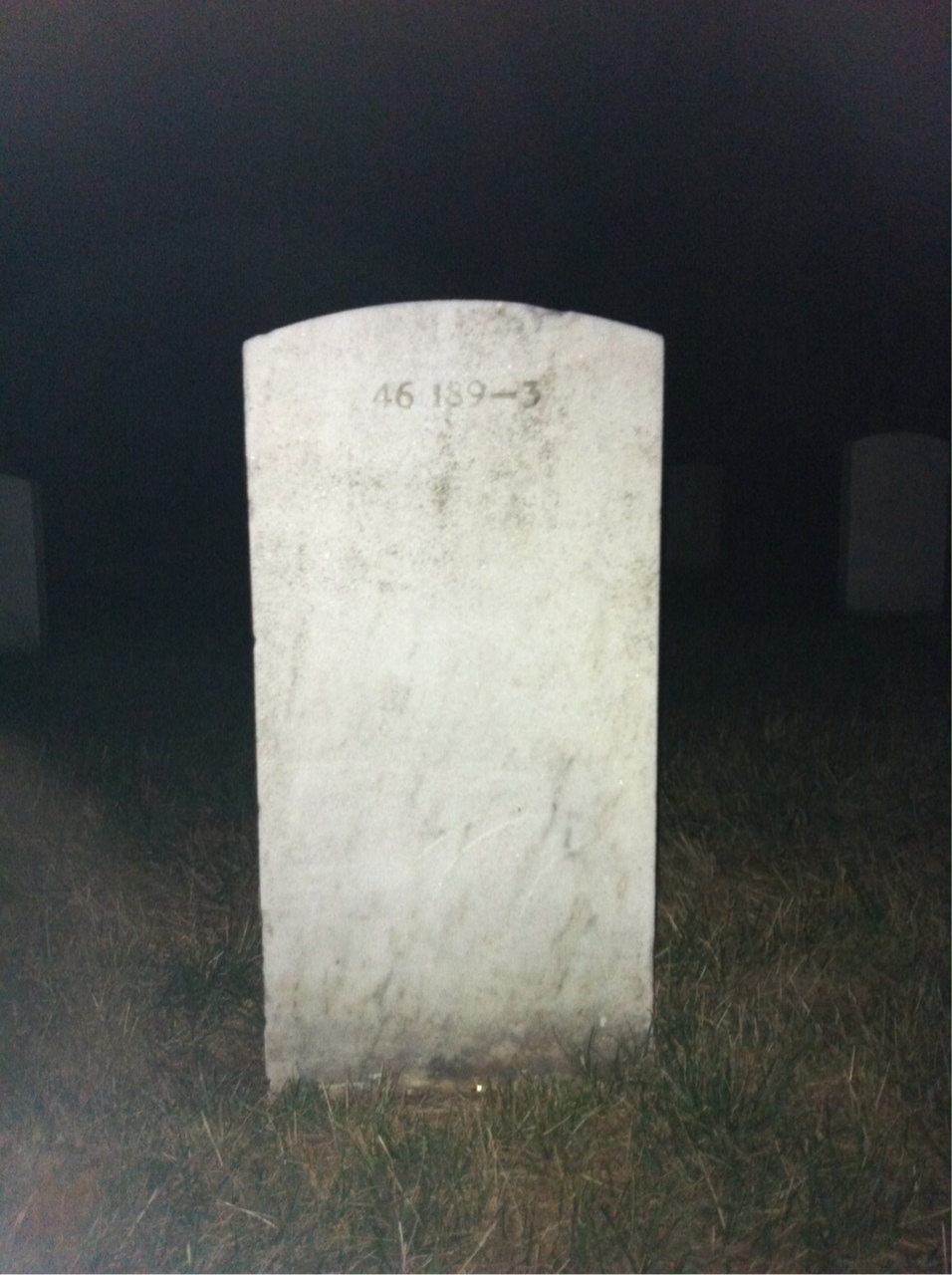 Back of headstone — John Allen