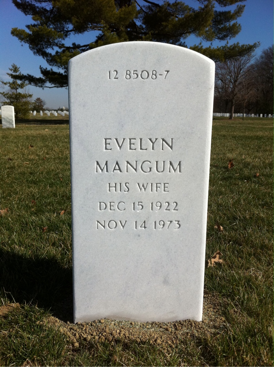 Back of headstone — Finley Clarke