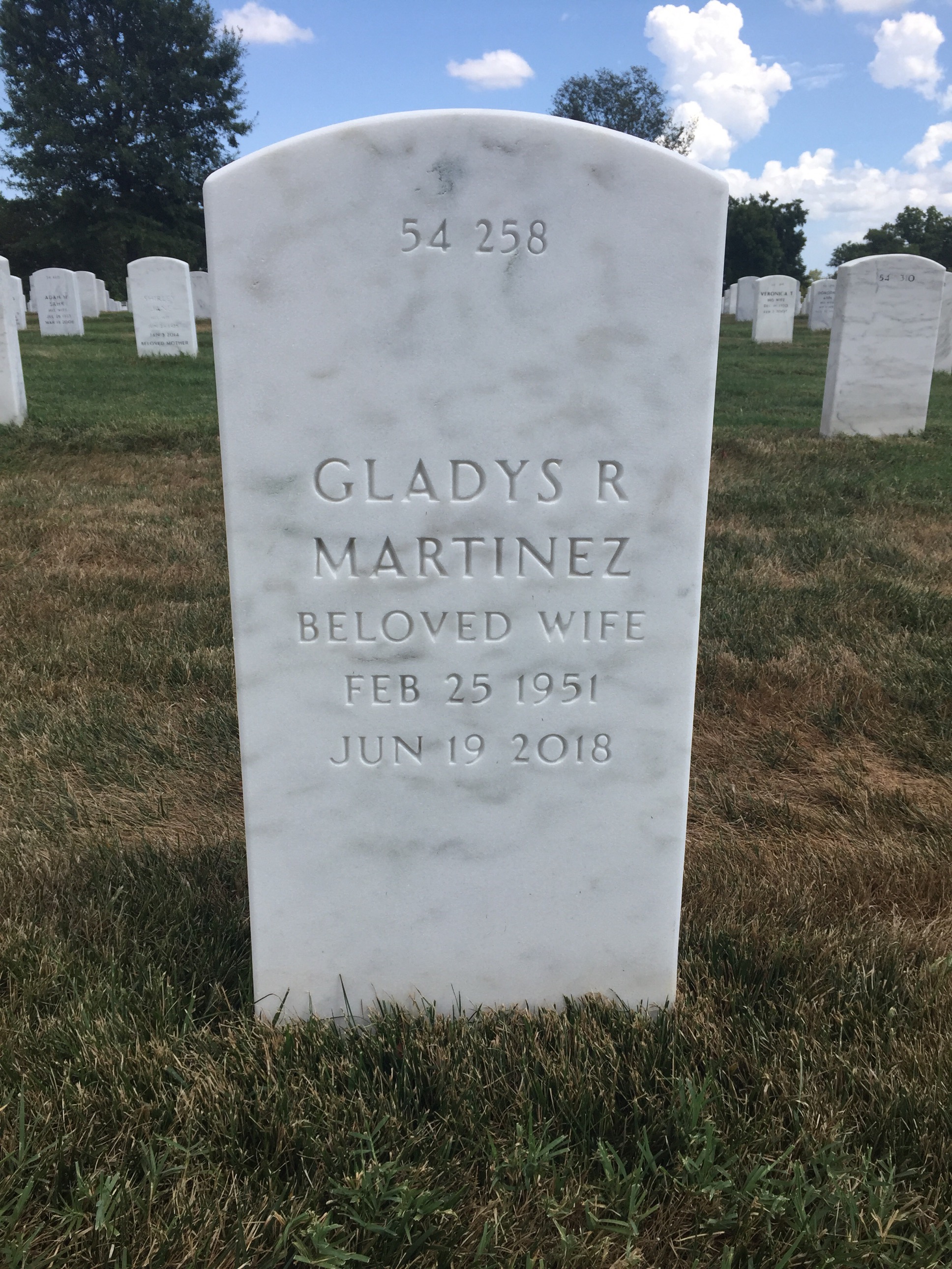 Back of headstone — Jose Martinez