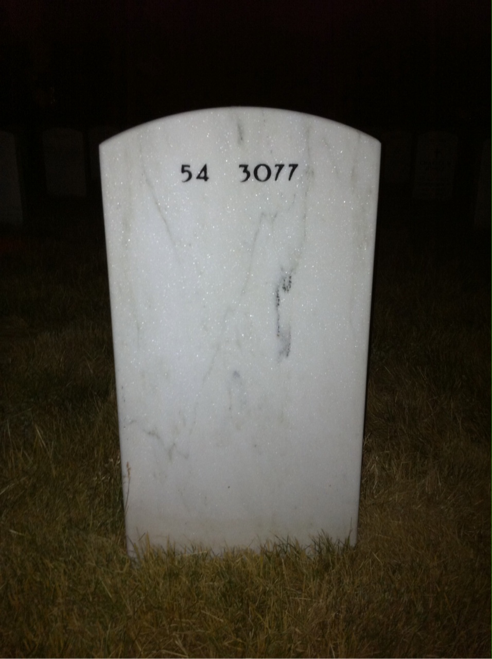 Back of headstone — Mirek Kulisek