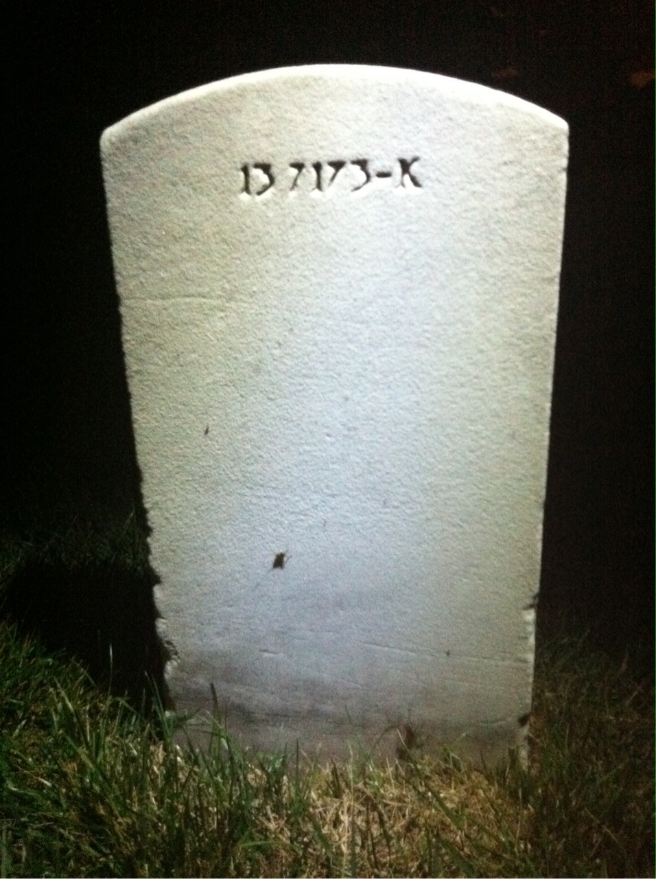 Back of headstone — E Ables