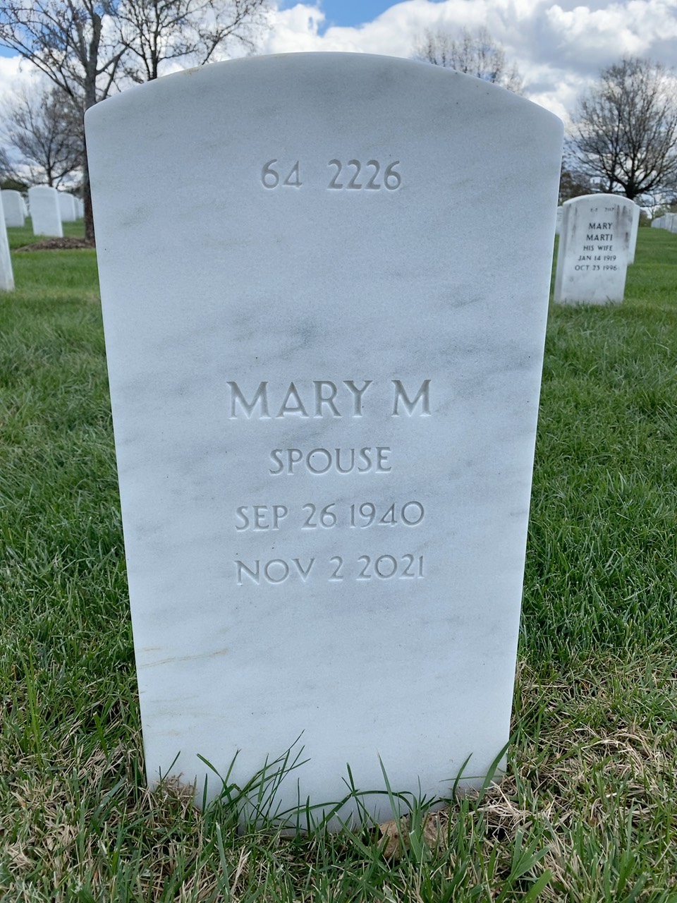 Back of headstone — Robert Bennett