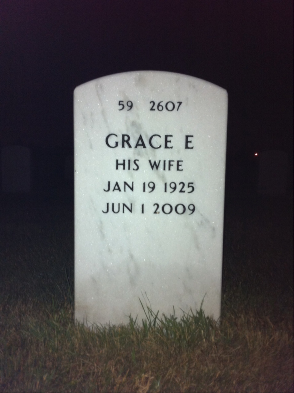 Back of headstone — Ralph Eshelman