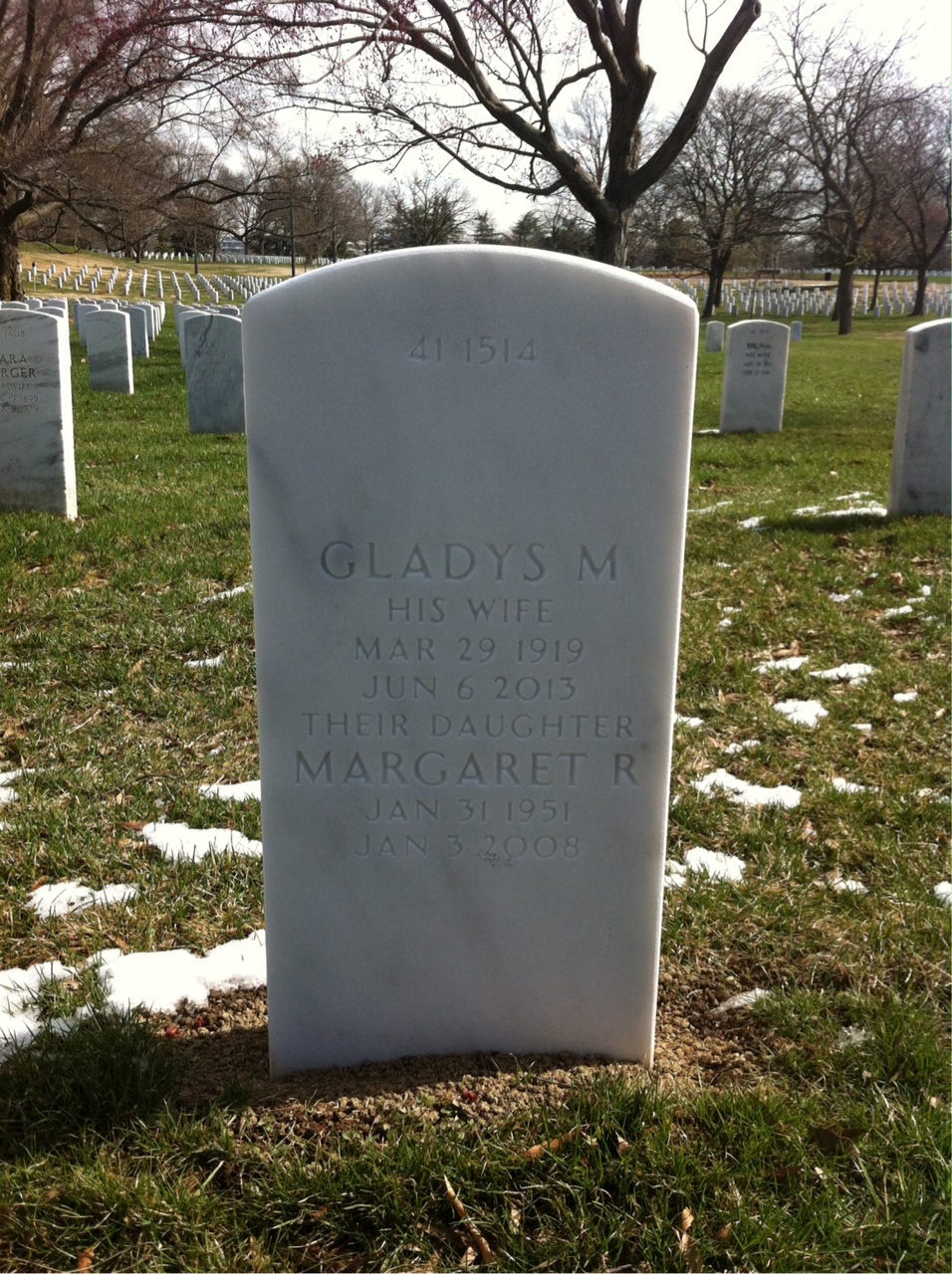 Back of headstone — Richard Wood