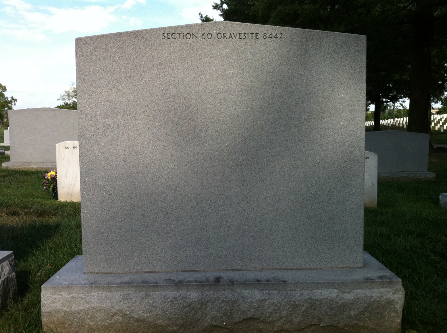 Back of headstone — John Gallagher