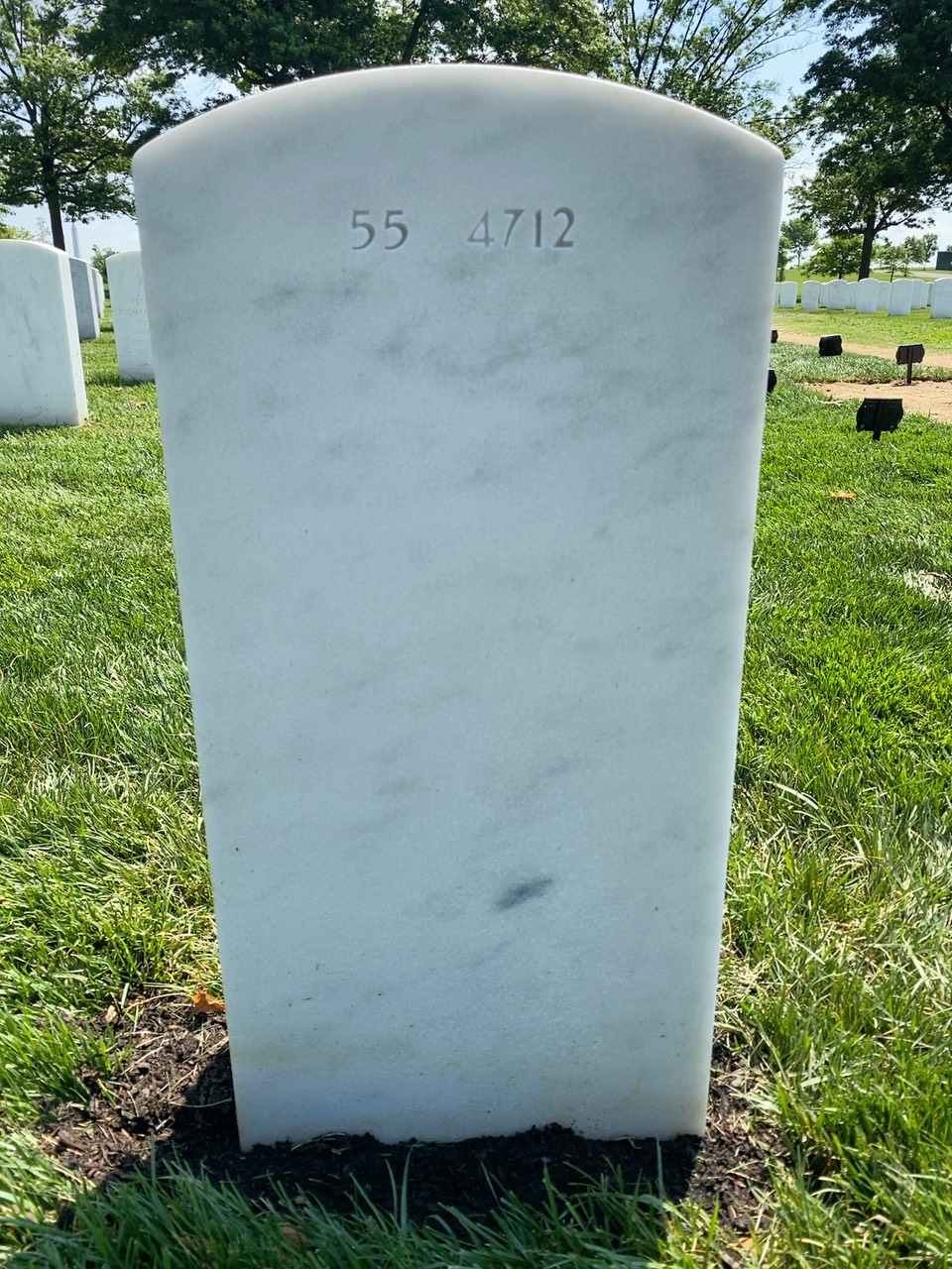 Back of headstone — Friedrich L Gruetzmacher