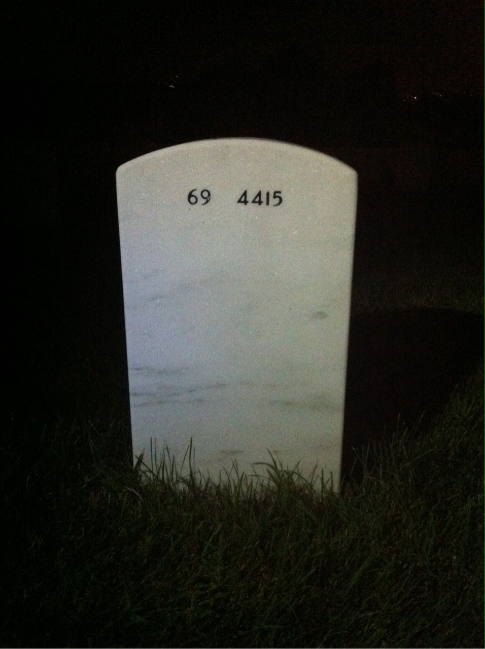Back of headstone — John Richards