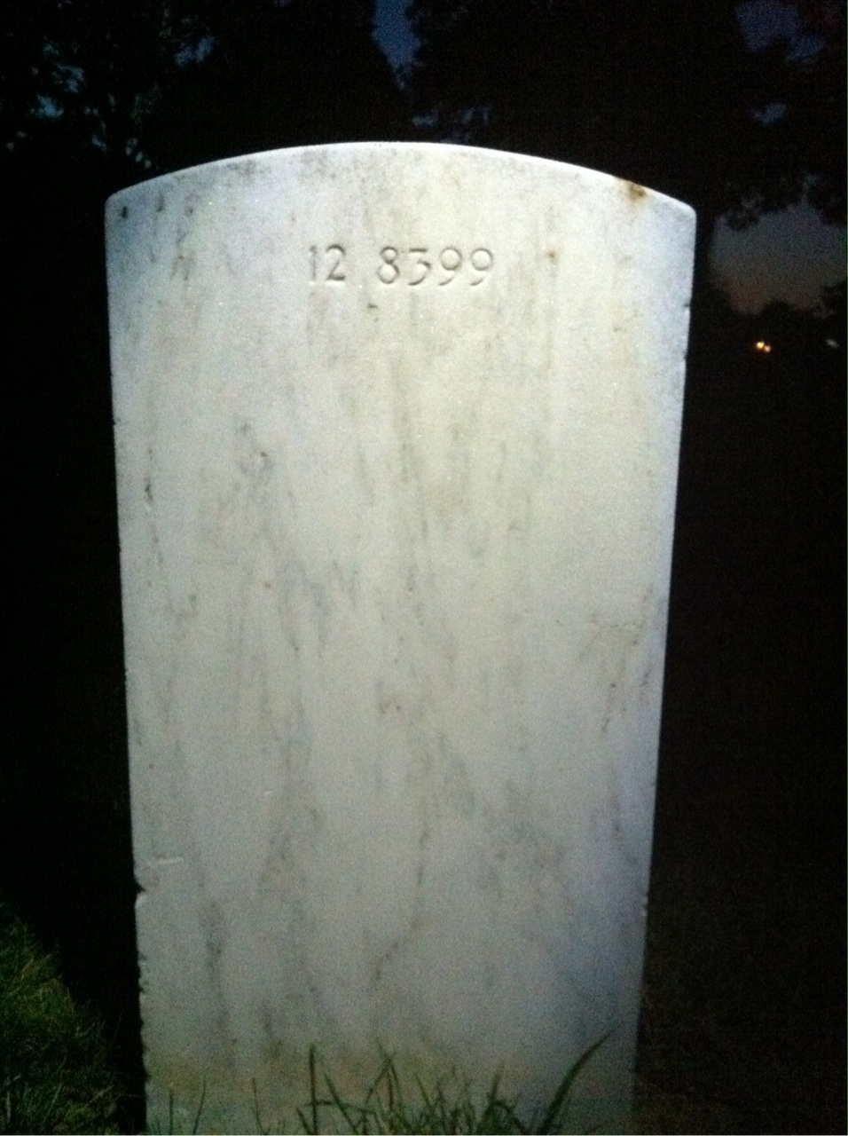 Back of headstone — Edward Mullin