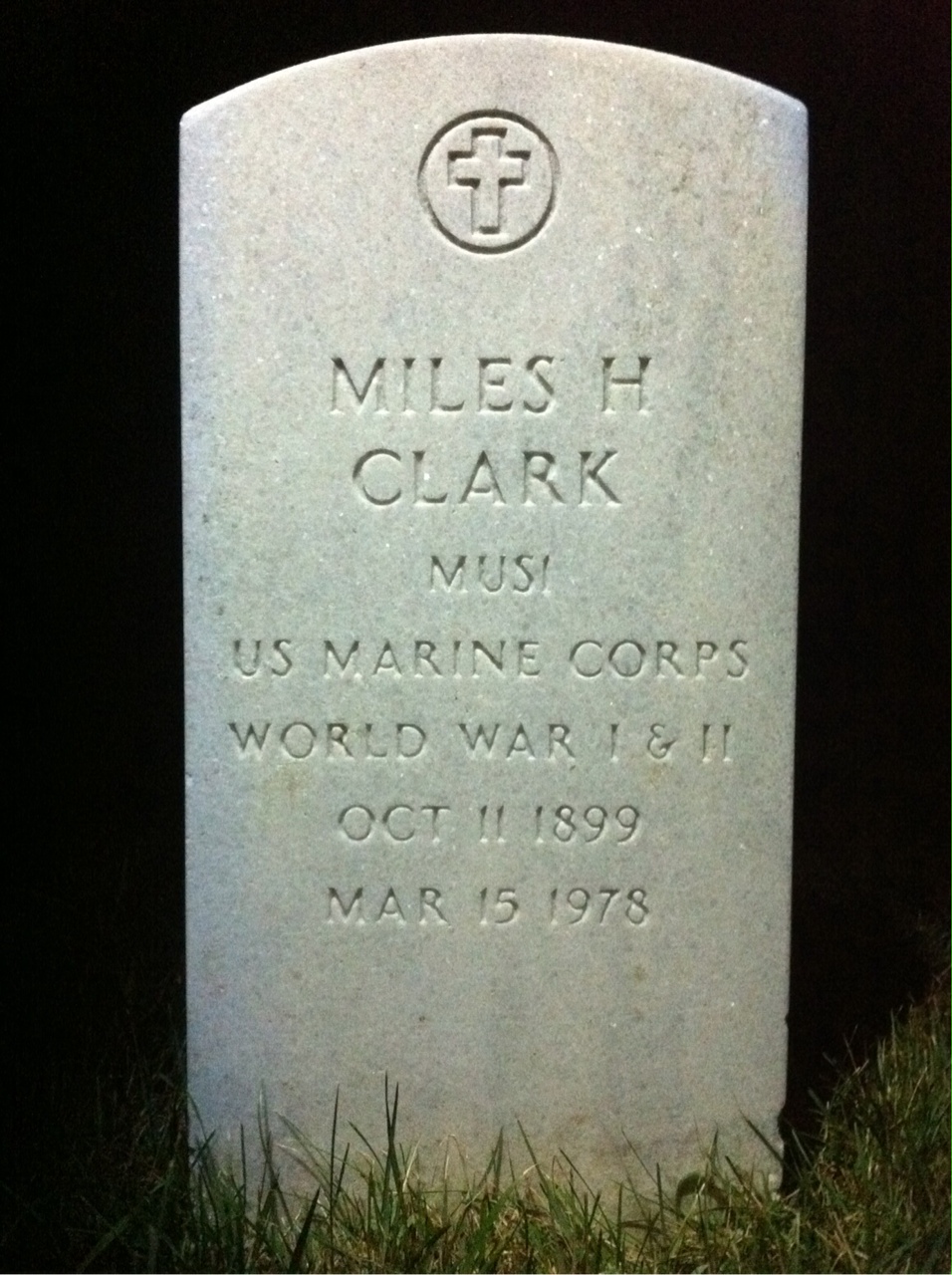 Headstone of Miles H Clark