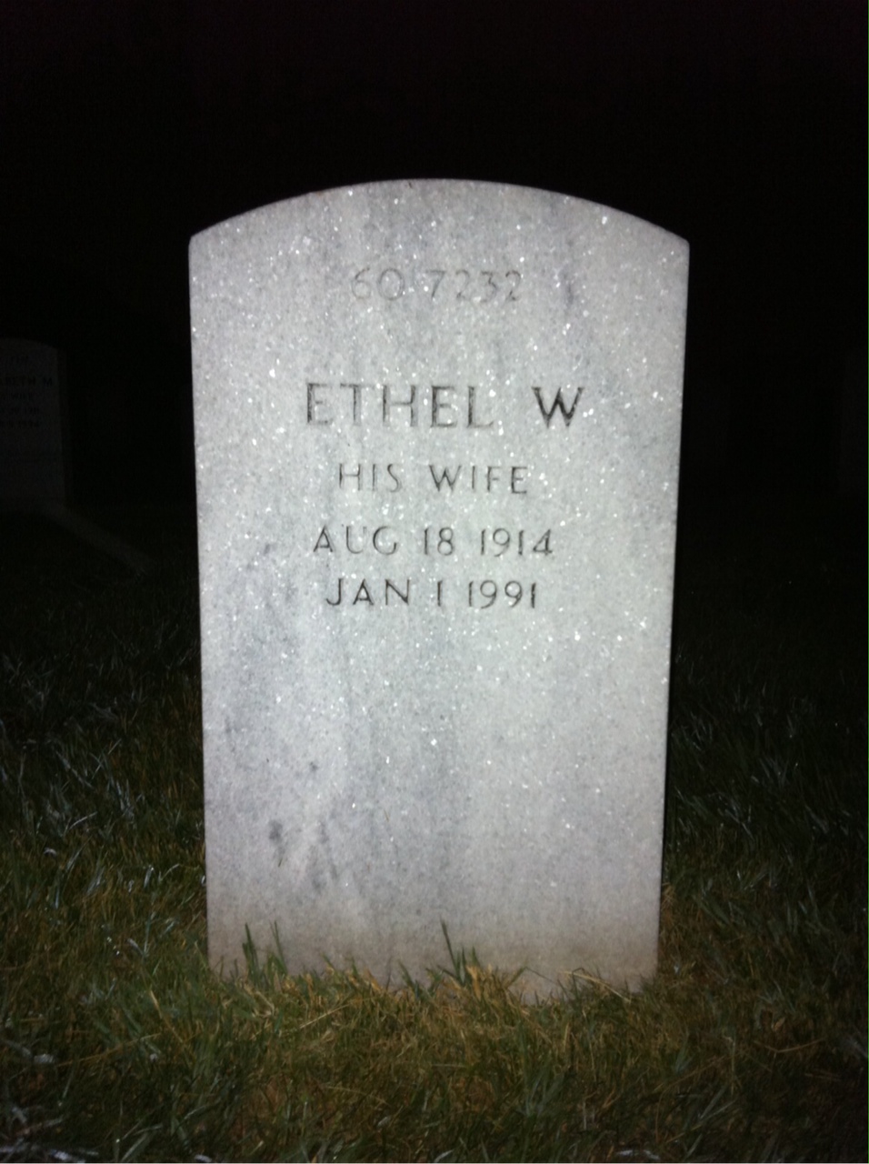 Back of headstone — William R Wilson