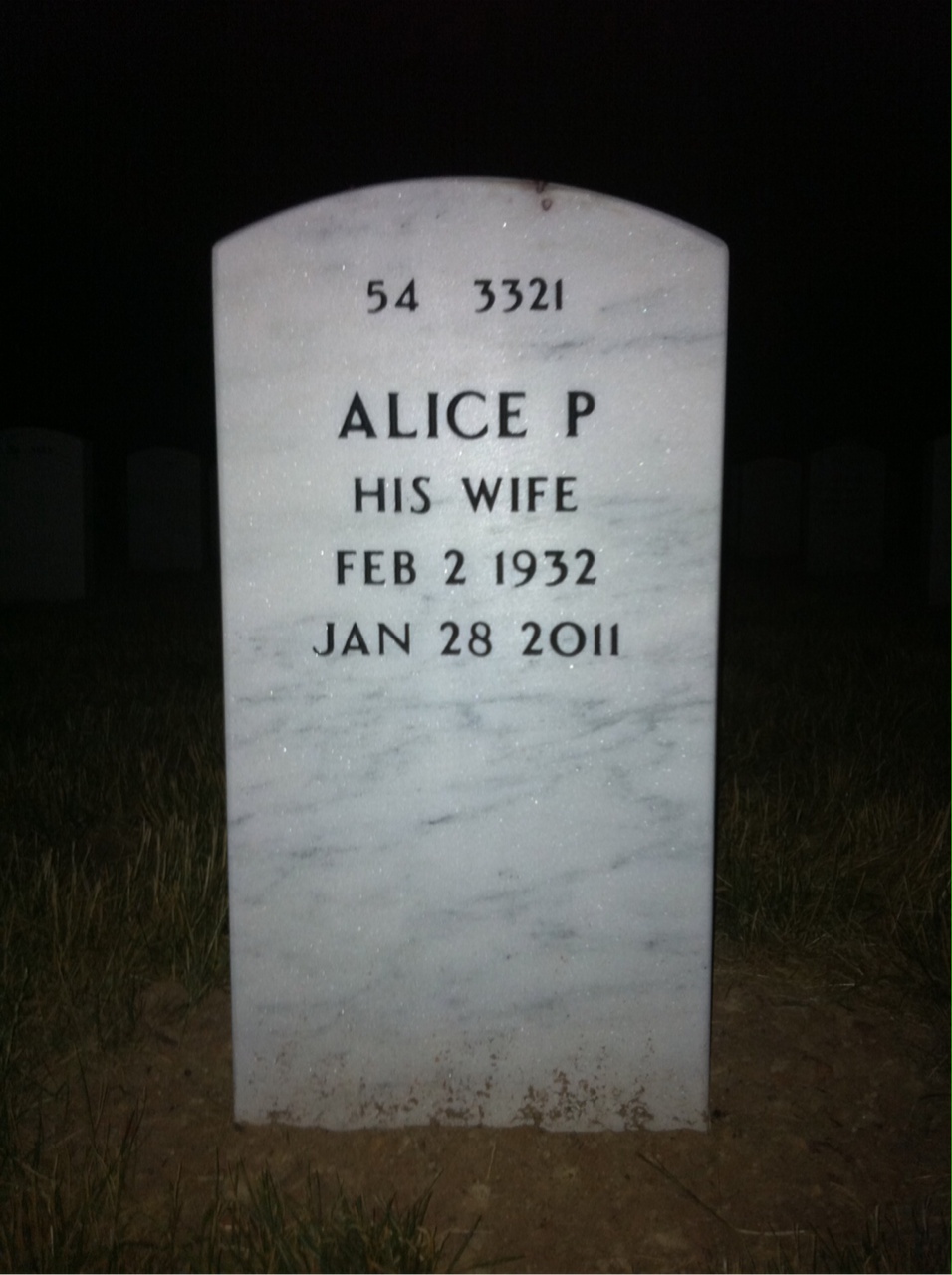 Back of headstone — Richard Buchanan