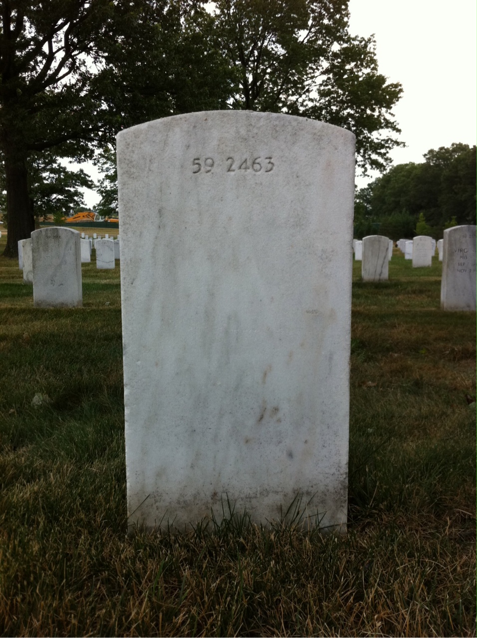 Back of headstone — William Scott