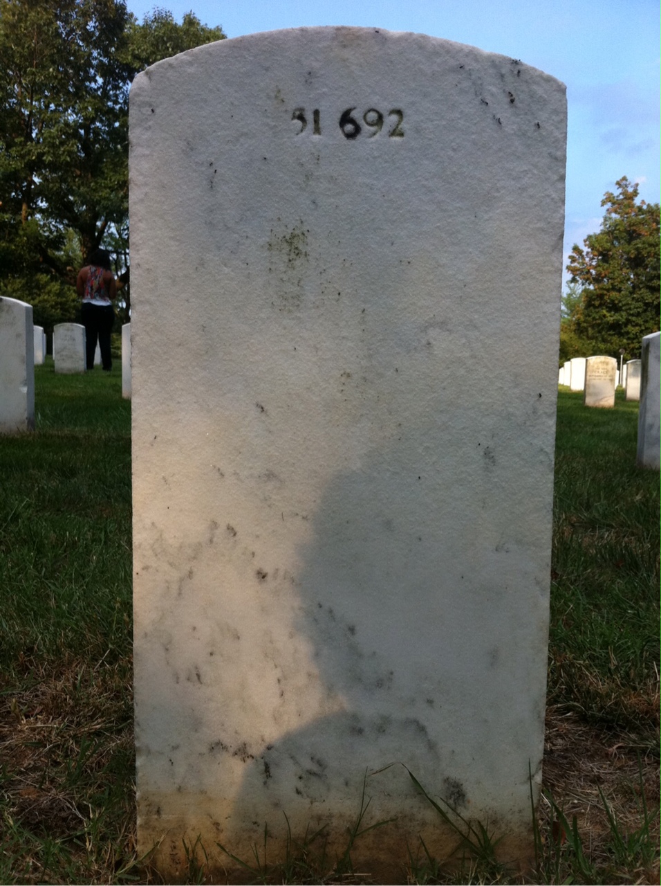 Back of headstone — George Albright