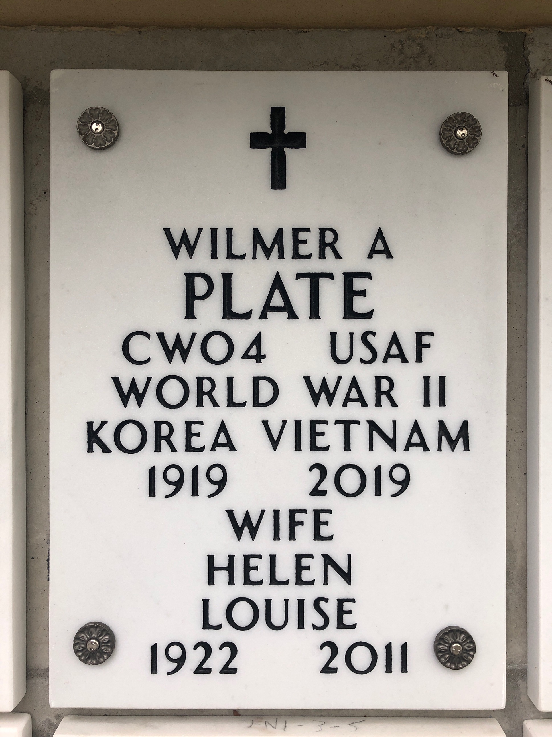 Wilmer A Plate