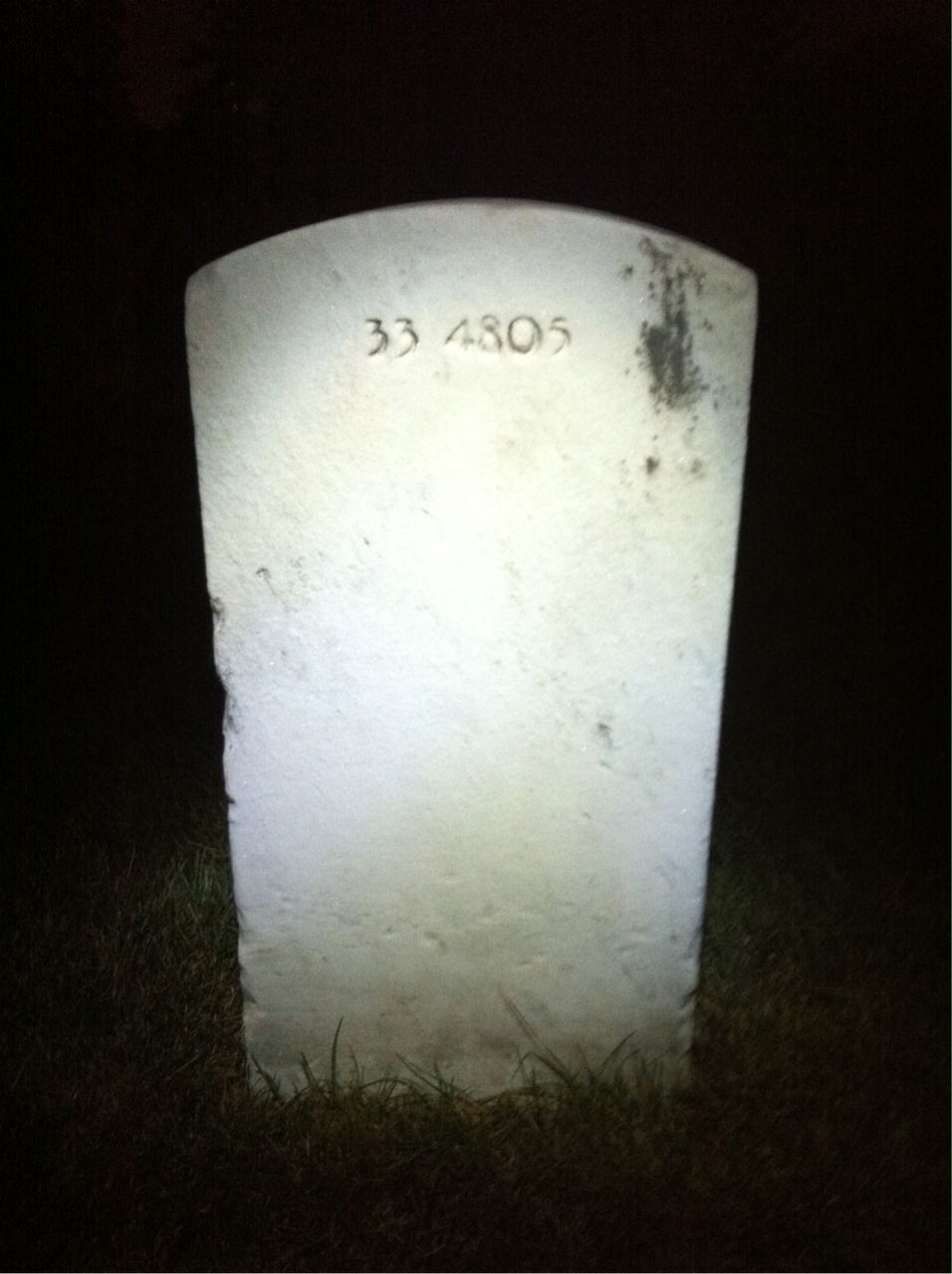 Back of headstone — Francis Morris