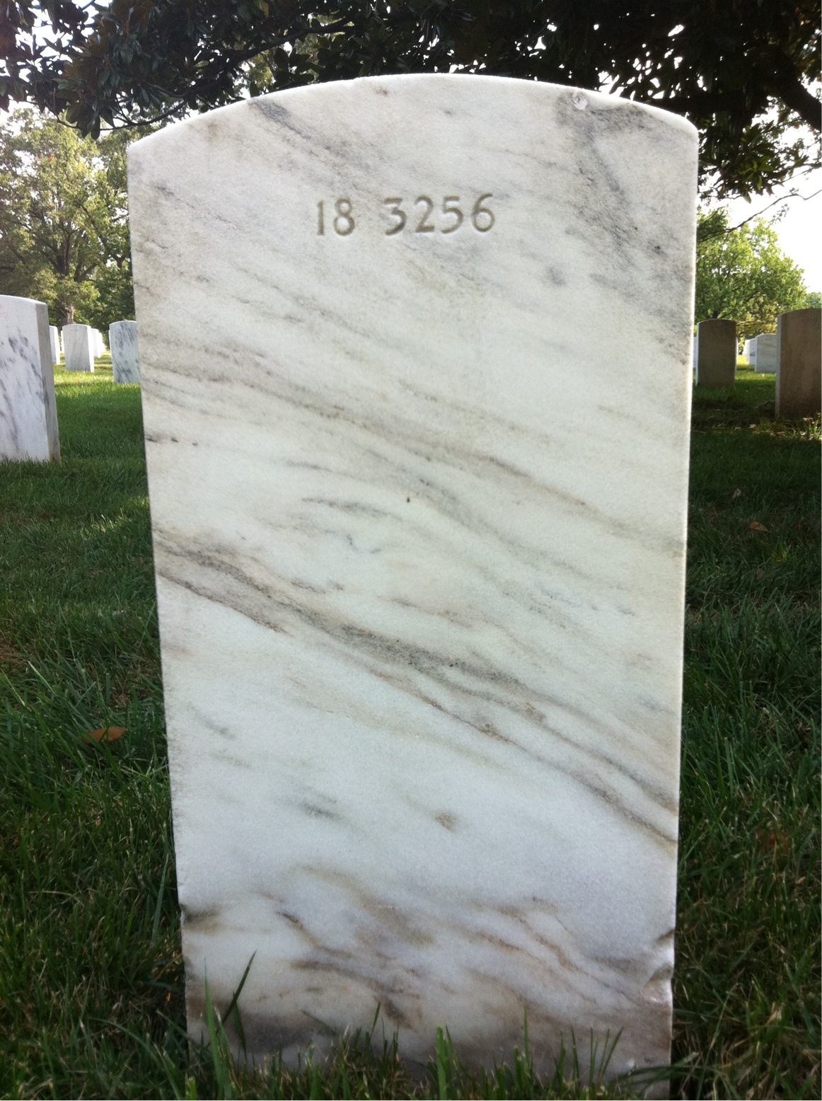 Back of headstone — Frederick Muesse