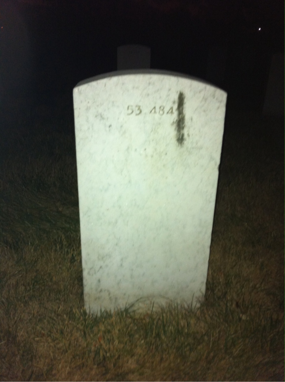 Back of headstone — Frank Ahorrio