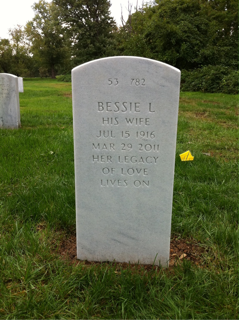 Back of headstone — Robert Barnstead