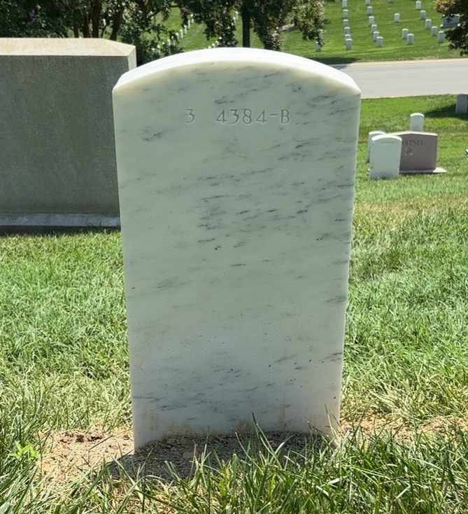 Back of headstone — Edward Austin