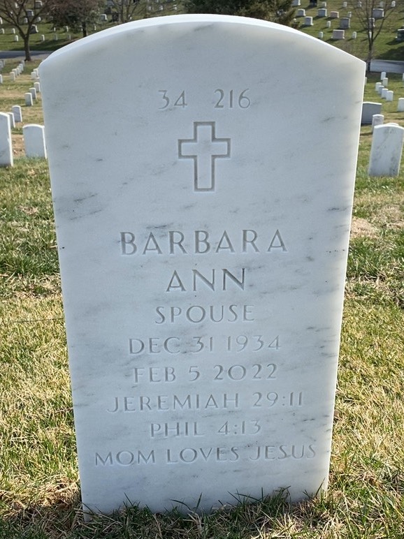 Back of headstone — Edwin Ring