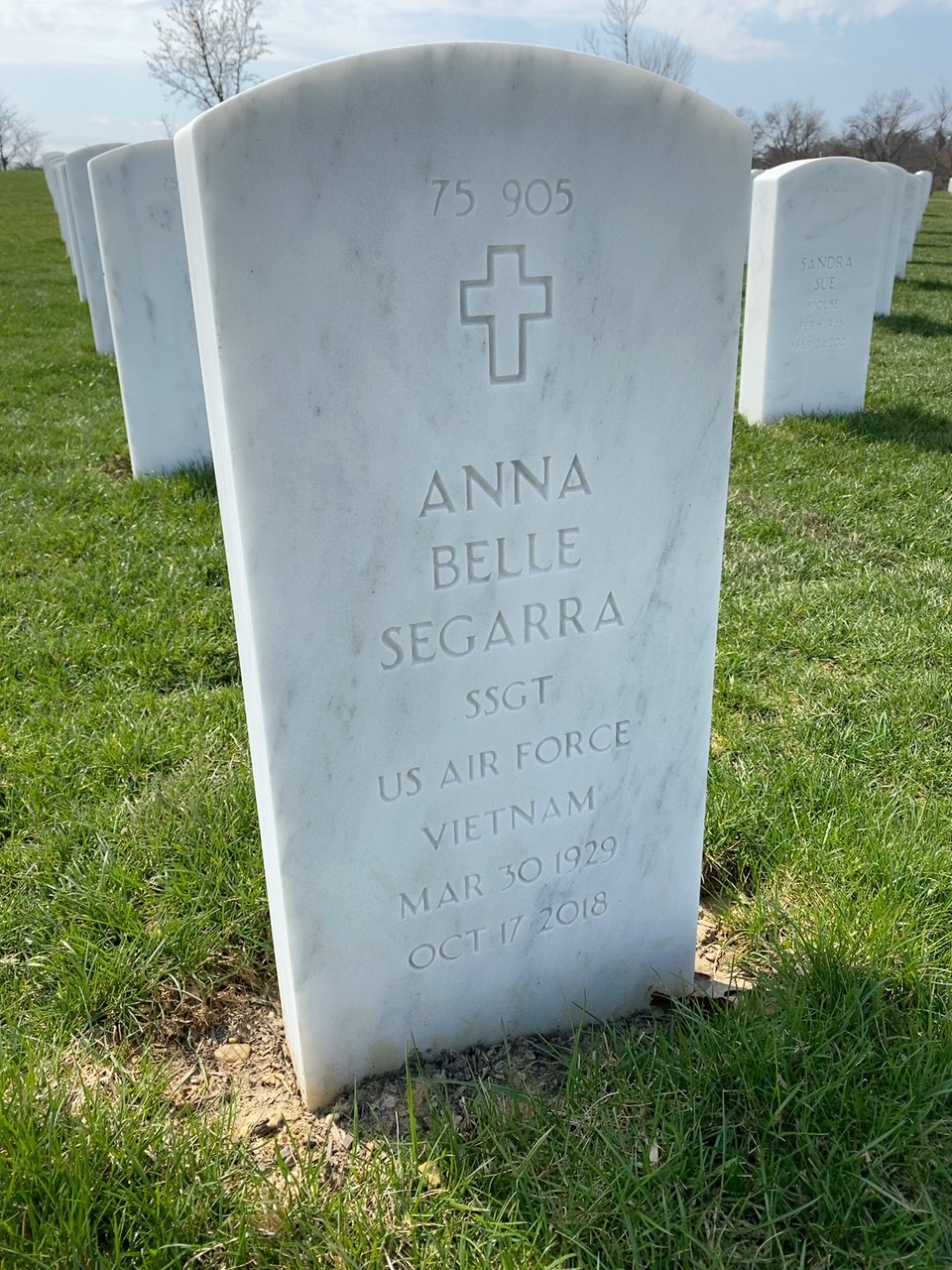 Back of headstone — Asterio Segarra