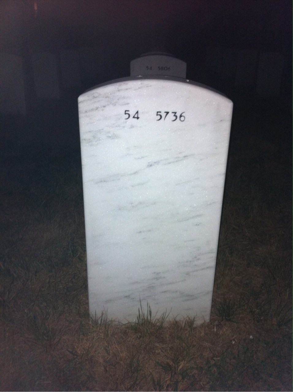 Back of headstone — Raymond Wilkinson