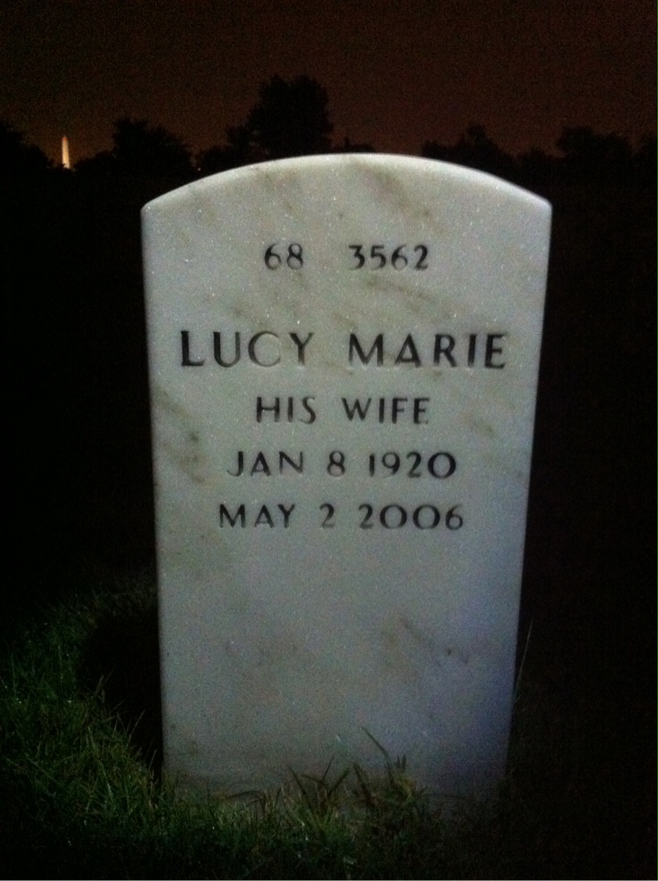 Back of headstone — Peter Gonzalez