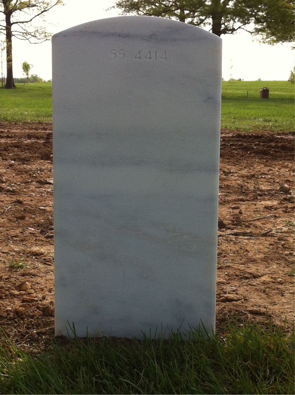 Back of headstone — Arthur Anthony Larsen