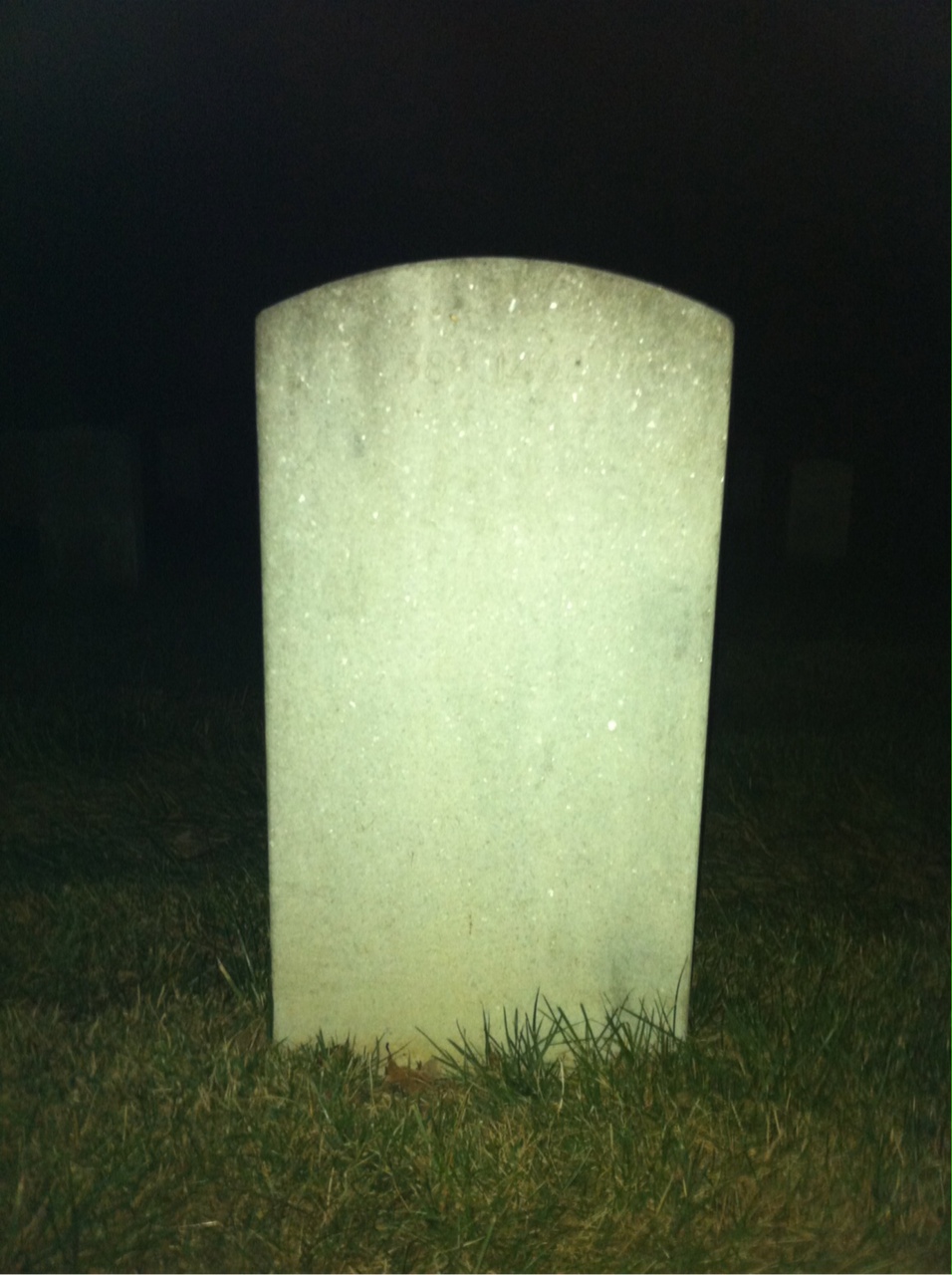 Back of headstone — Eric Anderson