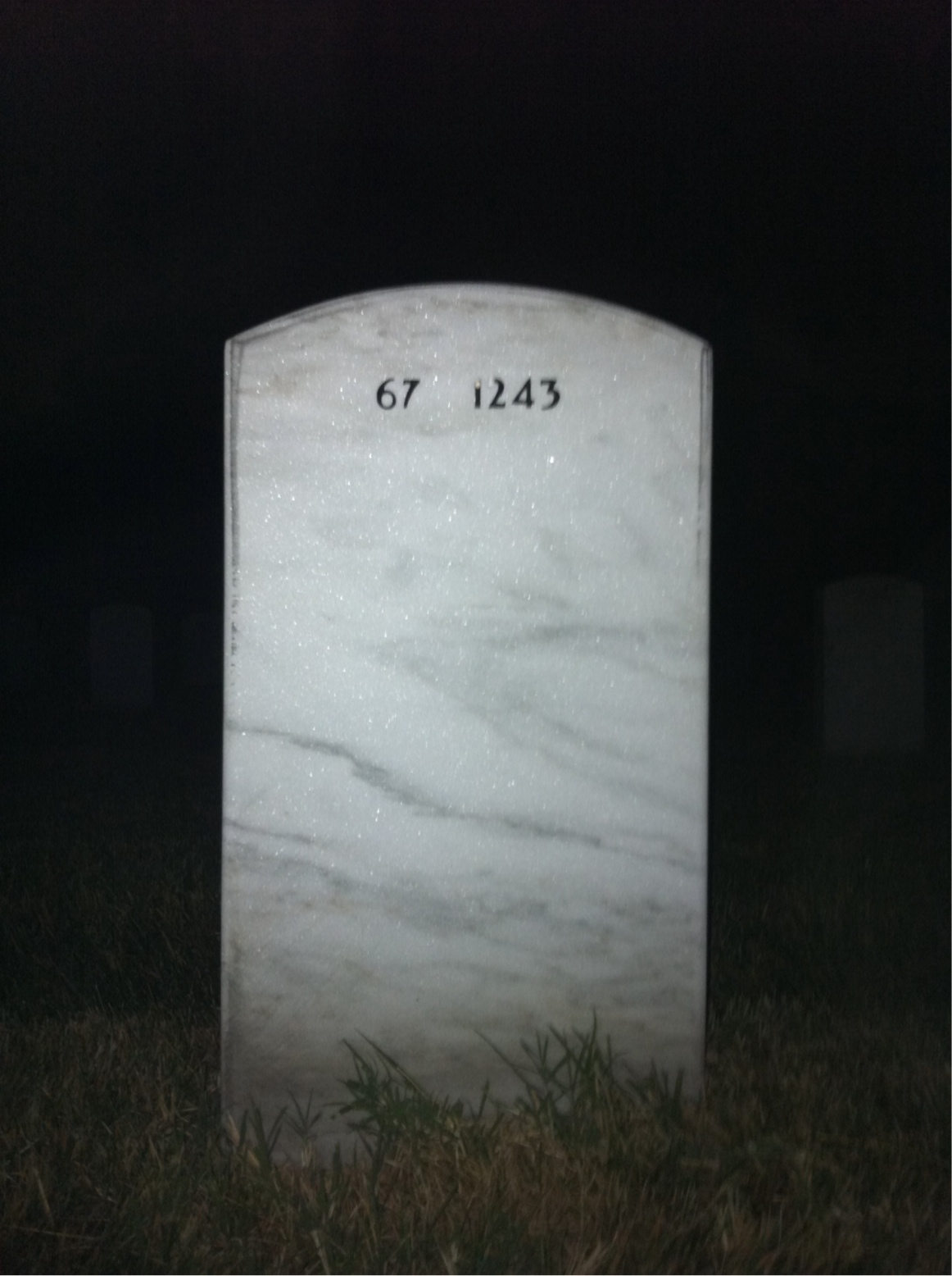 Back of headstone — Charles Smith