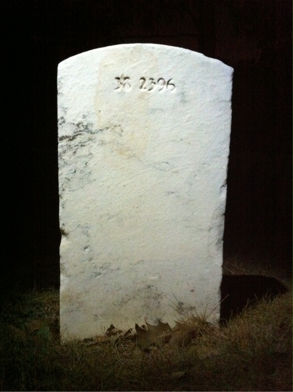 Back of headstone — George Auston