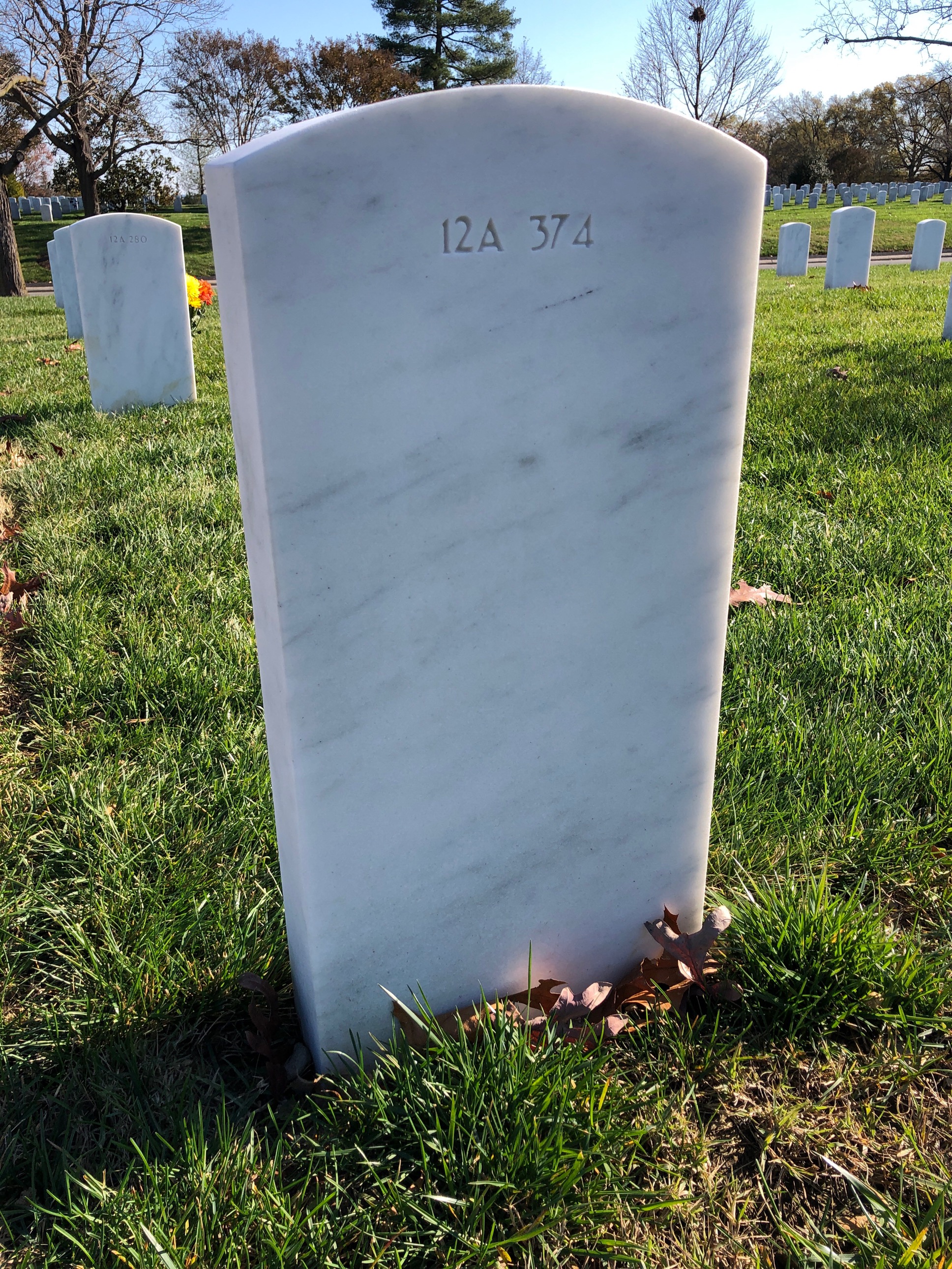 Back of headstone — Jerry Murray