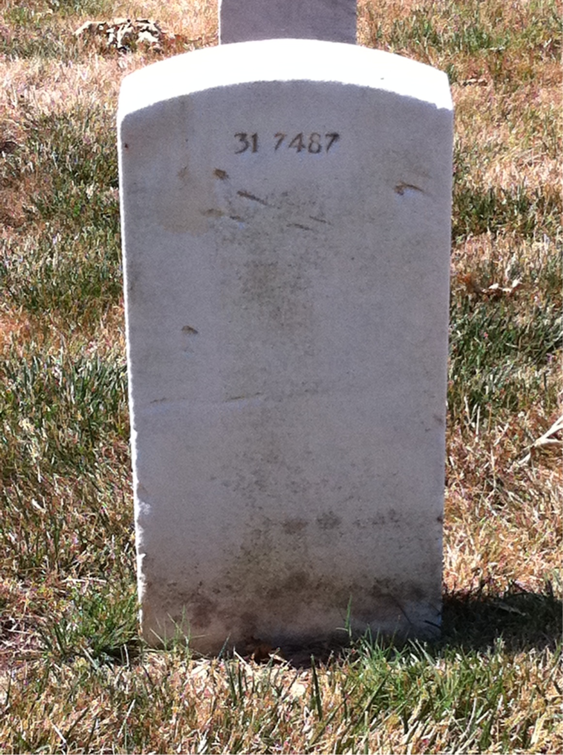 Back of headstone — William Baultrip
