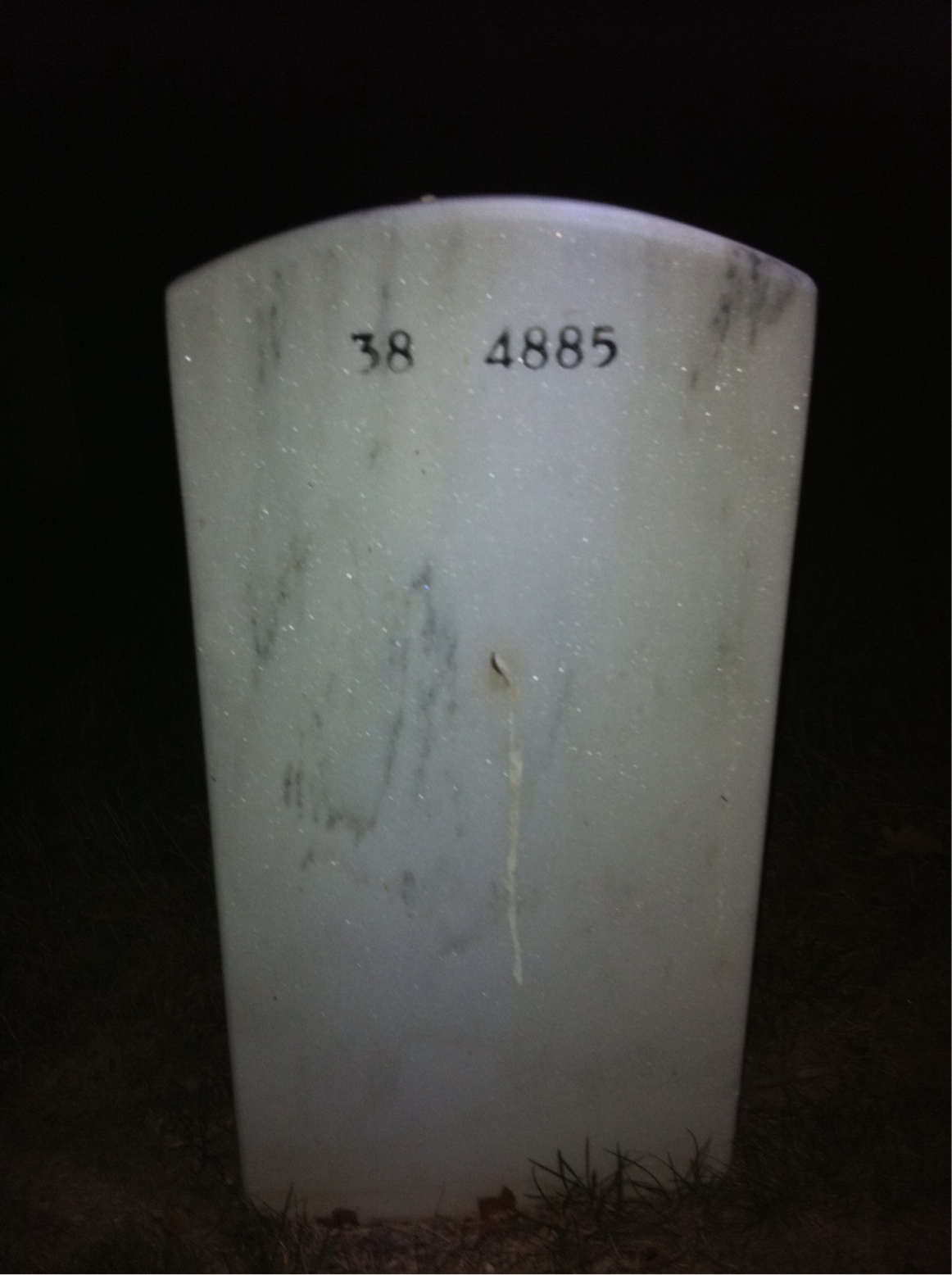 Back of headstone — Myles Wolfman