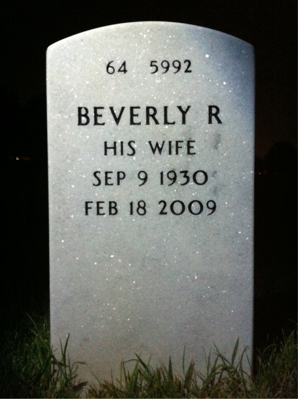 Back of headstone — Leon Windsor