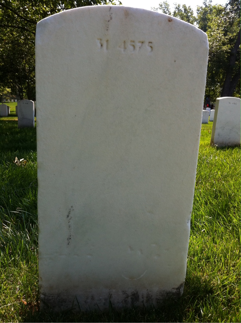 Back of headstone — Joseph Arendes