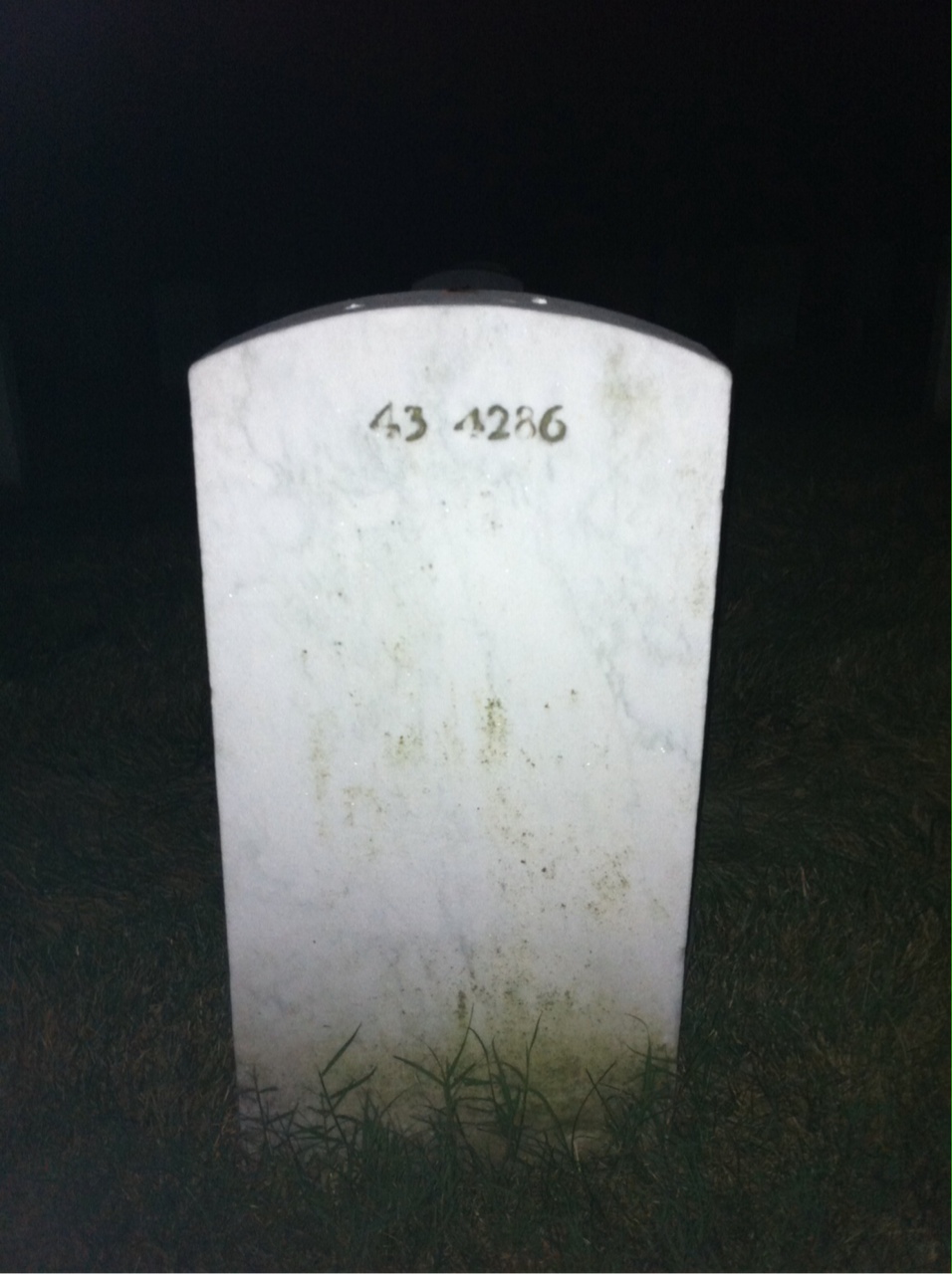 Back of headstone — Marvin Ausbrooks
