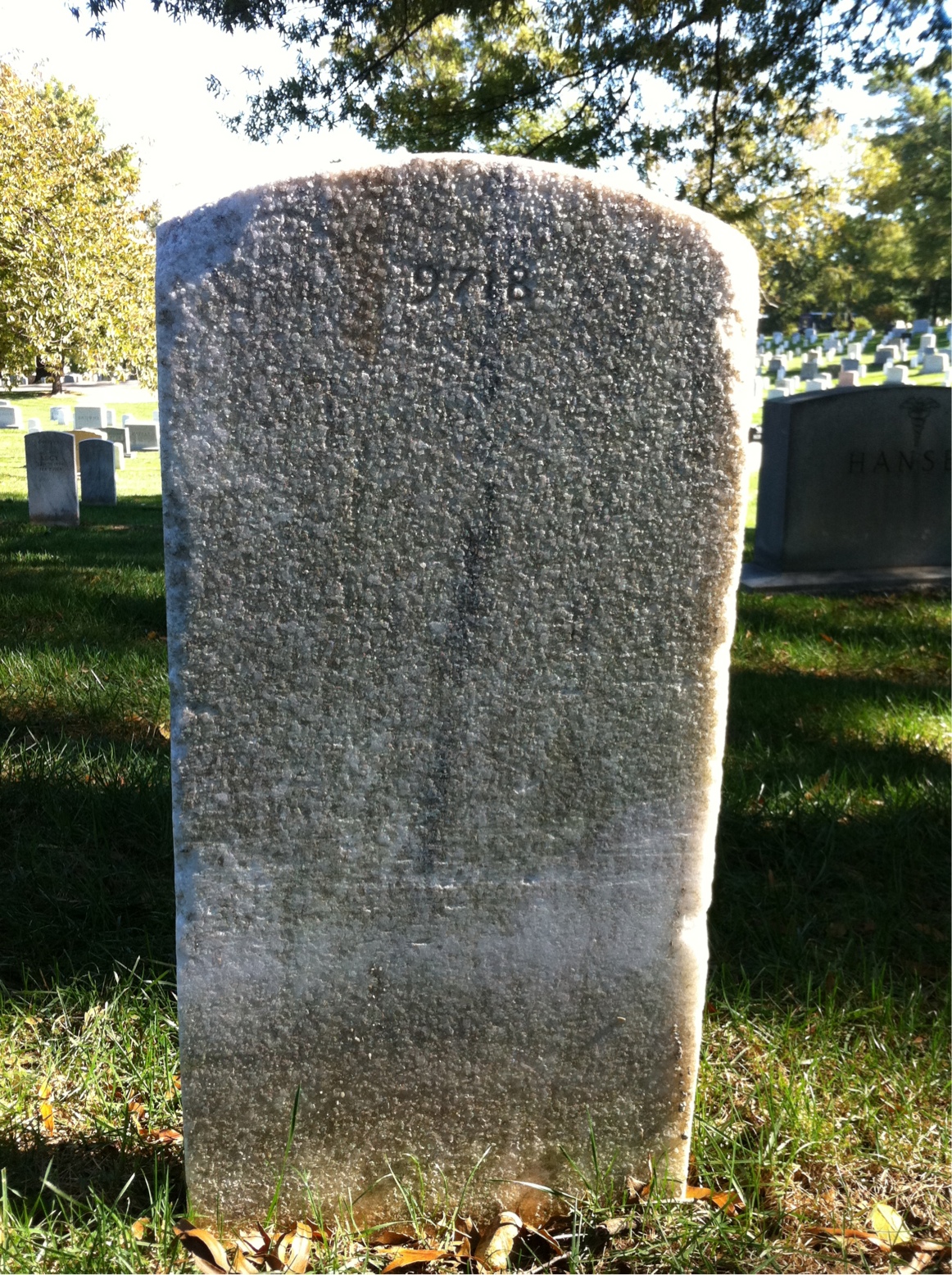 Back of headstone — Charles Baer