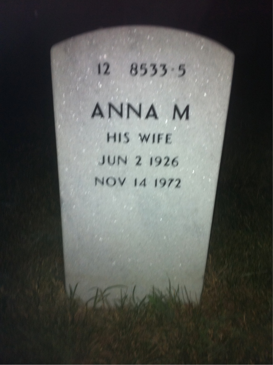 Back of headstone — Reuben Neyhouse