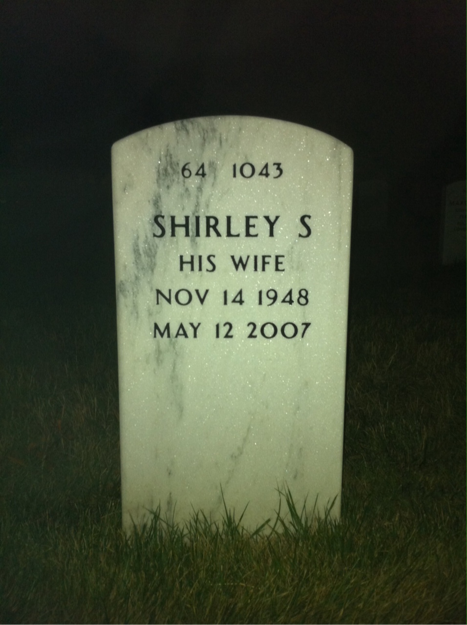 Back of headstone — William Hazelbaker