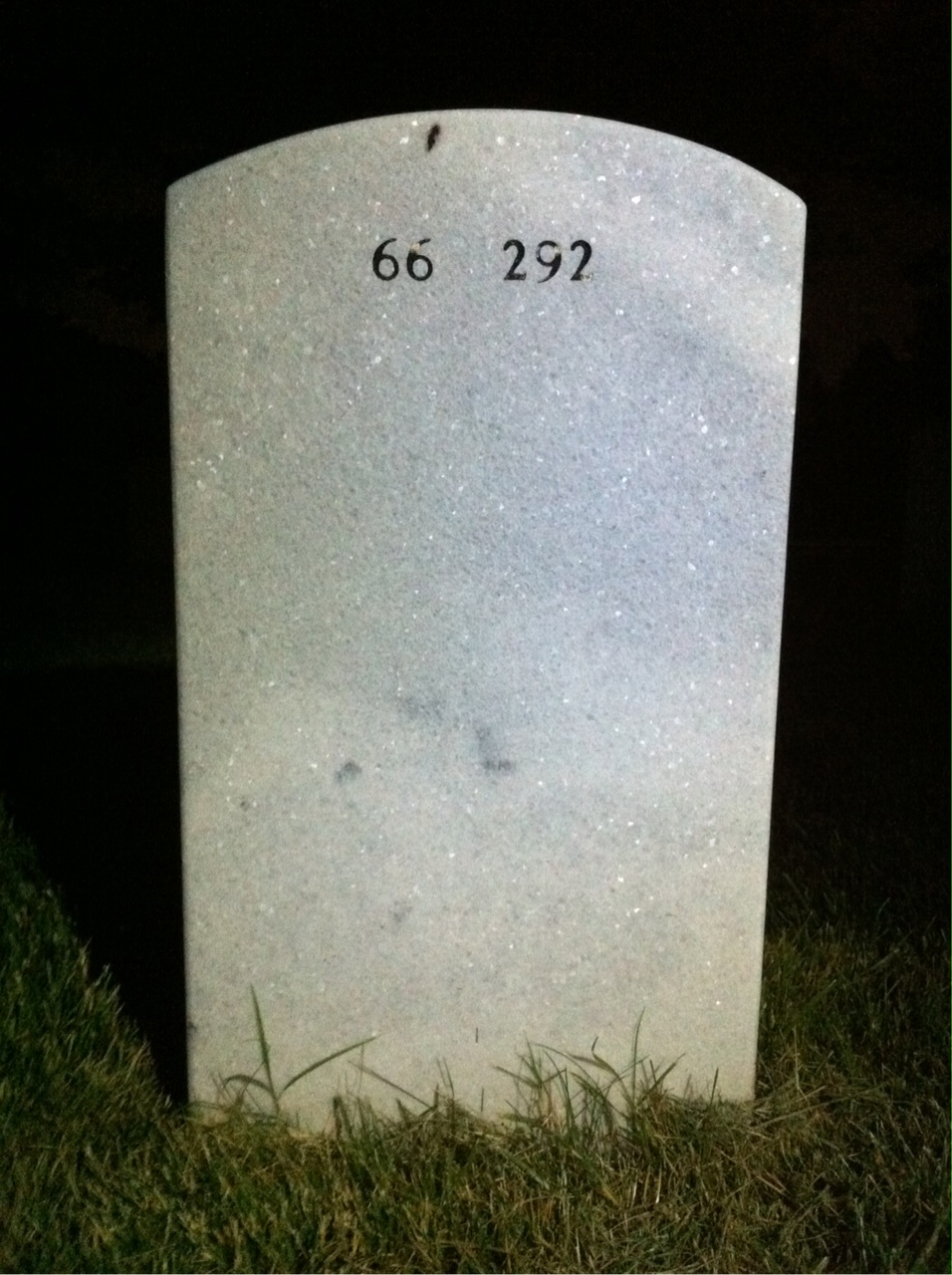 Back of headstone — Morris Foote