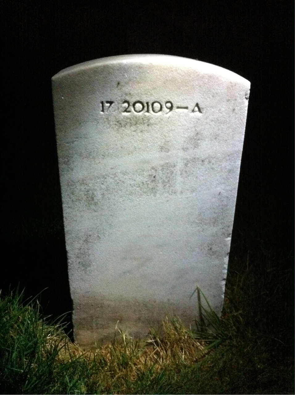 Back of headstone — Delores Allen