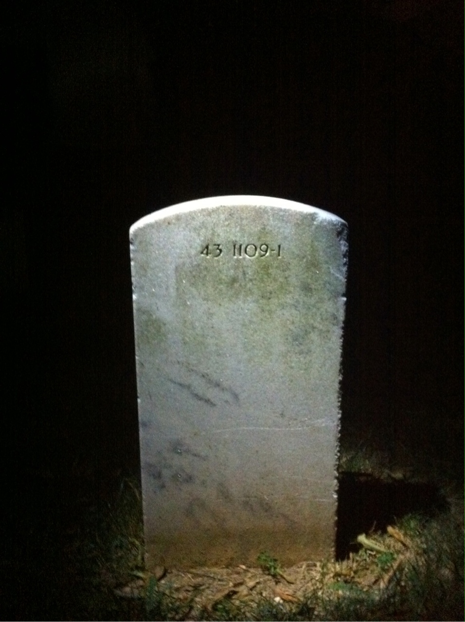 Back of headstone — Lewis Carl Sell