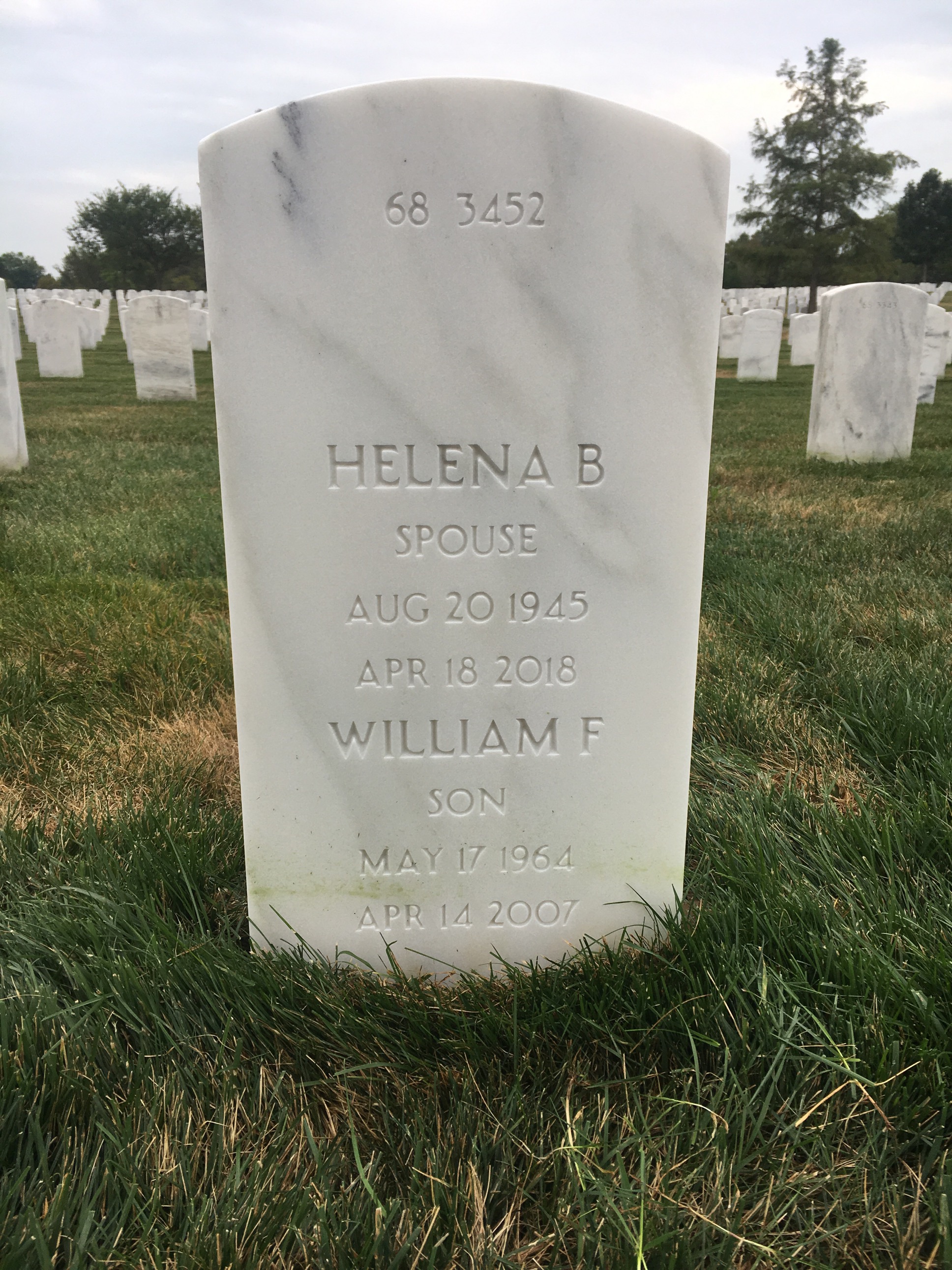 Back of headstone — George Shimizu